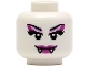 Minifigure, Head Alien Female with Magenta Lips, Fangs and Magenta Eye Shadow Pattern - Hollow Stud (3626cpb2239)