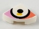 Tile, Round 1 x 1 Quarter with Large Eye on Coral and Bright Pink Background Pattern (25269pb011 / 6299151)