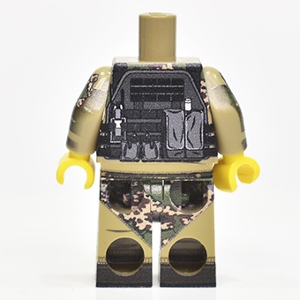 Российский лего Солдат в костюме Горка Е Партизан +Разгрузка торс и ноги /LEGO армия