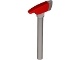 Minifigure, Utensil Axe with Red Head and Silver Blade Pattern, Pick End and Long Handle