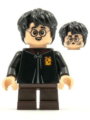 Harry Potter, Black Torso Gryffindor Robe, Dark Brown Short Legs