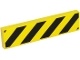 Tile 1 x 4 with Black and Yellow Danger Stripes Black Pattern (2431p52 / 4119091)