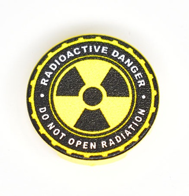 Tile 2 x 2 round с изображением "Radioactive danger"
