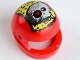 Minifig, Headgear Helmet Standard with Red Eye Skull Pattern