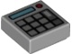 Tile 1 x 1 with Groove with Keypad Buttons, Medium Azure Screen and Red Light &#40;Calculator&#41; Pattern (3070bpb174 / 6329583)