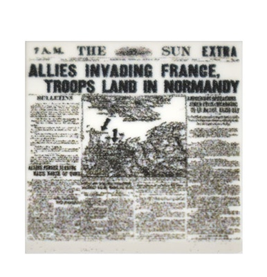 Tile 2 x 2 с изображением газеты "Высадка в Нормандии"