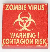 Tile 2 x 2 с изображением "Warning ZOMBIE VIRUS"