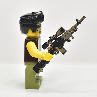 Снайперская винтовка M25 SWS черно-бежевый пиксельный камуфляж