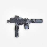 Пистолет-пулемет МР9 с глушителем. черно-серый камуфляж