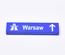 Tile 1 x 4 с надписью "Warsaw"