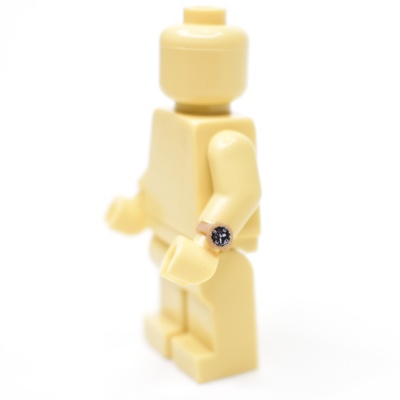 Часы наручные для минифигурок LEGO с принтом. G-Brick. темно-бежевые