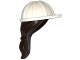Minifigure, Headgear Helmet Construction with Dark Brown Ponytail Hair Pattern (16178pb01 / 6151916,6182814)