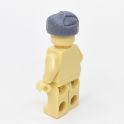 Шапка-ушанка серая для лего фигурок G Brick Design