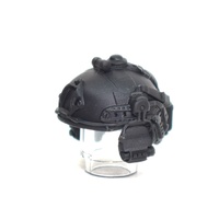 Боевой шлем с наушниками, вертикальное крепление. черный. G Brick Design