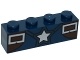 Brick 1 x 4 with Silver Star and Two Rectangles Pattern