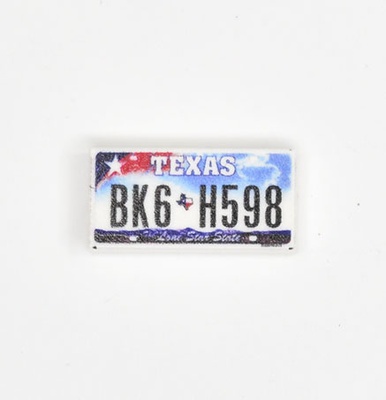 Tile, 1 x 2 с номерным знаком "Texas" 2