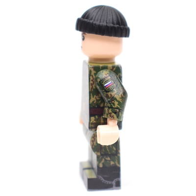 BA001 Российский Солдат в камуфляже ВСР-93 "Барвиха" зимняя форма. Совместим с лего