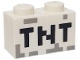 Brick 1 x 2 with Black &#39;TNT&#39; Pixelated Pattern (3004pb122 / 6097028)