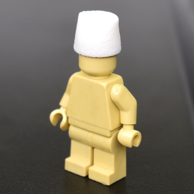Папаха высокая белая. для лего фигурок