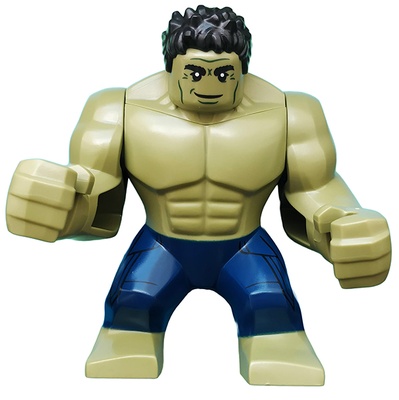 Hulk with Black Hair and Dark Blue Pants