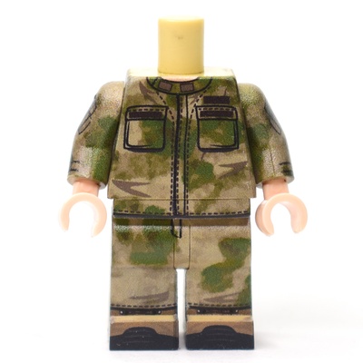 MS004 Российский Солдат в камуфляже мох. Только тело и ноги. Совместим с лего.