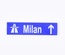 Tile 1 x 4 с надписью "Milan"