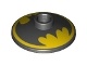 Dish 2 x 2 Inverted &#40;Radar&#41; with Black Batman Logo on Yellow Background Pattern