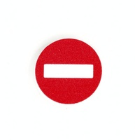 Tile 2 x 2 round дорожный знак Въезд запрещен