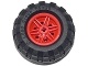 Wheel 30.4mm D. x 20mm with No Pin Holes and Reinforced Rim with Black Tire 56 x 26 Balloon &#40;56145 / 55976&#41; (56145c02)