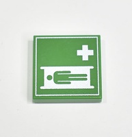 Tile 2 x 2 зеленый "Госпитализация"