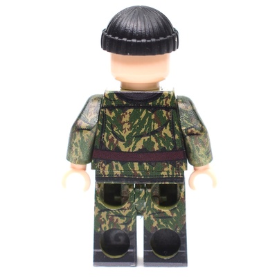 BA001 Российский Солдат в камуфляже ВСР-93 "Барвиха" зимняя форма. Совместим с лего