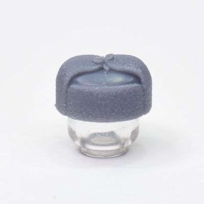 Шапка-ушанка серая для лего фигурок G Brick Design