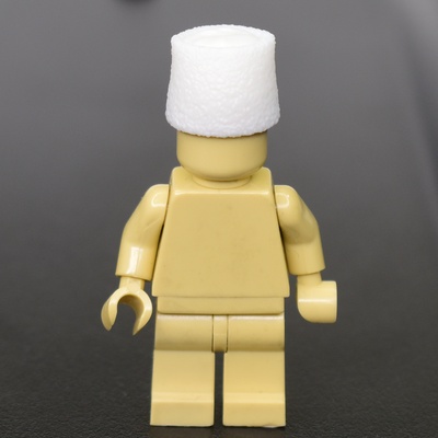 Папаха высокая белая. для лего фигурок