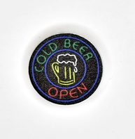 Tile 2x2 круглый с изображением "Cold Beer Open"