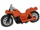 Motorcycle Chopper with Black Frame, Light Bluish Gray Wheels and Handlebars
