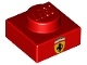 Plate 1 x 1 with Ferrari Emblem Pattern