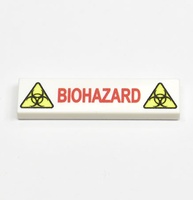 Tile 1 x 4 с надписью "biohazard"
