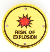 Tile, Round 2 x 2 с принтом "Risk of explosion"