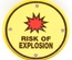 Tile, Round 2 x 2 с принтом "Risk of explosion"