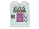 Brick 1 x 2 x 2 with Inside Stud Holder with Gauges, Toggle Switches and Buttons on Light Aqua Background Pattern (3245cpb048 / 6175982)