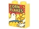 Brick 1 x 2 x 2 with Inside Stud Holder with Cereal Box with Chicken and &#39;CORN FLAKES&#39; Pattern