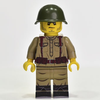Советский LEGO солдат WWII стрелок в гимнастерке М43