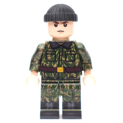 BA001 Российский Солдат в камуфляже ВСР-93 "Барвиха" зимняя форма. Совместим с лего