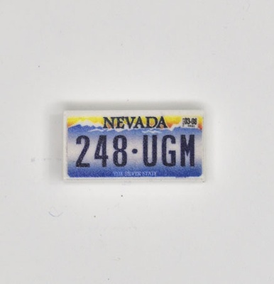 Tile, 1 x 2 с номерным знаком "Nevada"