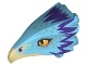 Bird Head Upper Jaw with Dark Tan Beak and Purple Feathers Pattern &#40;Occamy&#41; (38832pb01 / 6239922)