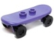 Minifigure, Utensil Skateboard with Trolley Wheel Holders and Black Trolley Wheels &#40;42511 / 2496&#41; (42511c01)