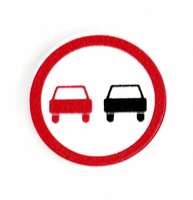 Tile 2 x 2 round дорожный знак Обгон запрещен