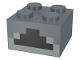 Brick 2 x 2 with Light Bluish Gray and Black Minecraft Furnace Geometric Pattern (3003pb084)