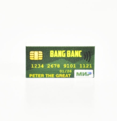 Tile, 1 x 2 с принтом "Банковская карта Bang Bank"