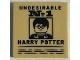 Tile 2 x 2 with Groove with Poster 'UNDESIRABLE No.1' and 'HARRY POTTER' Pattern